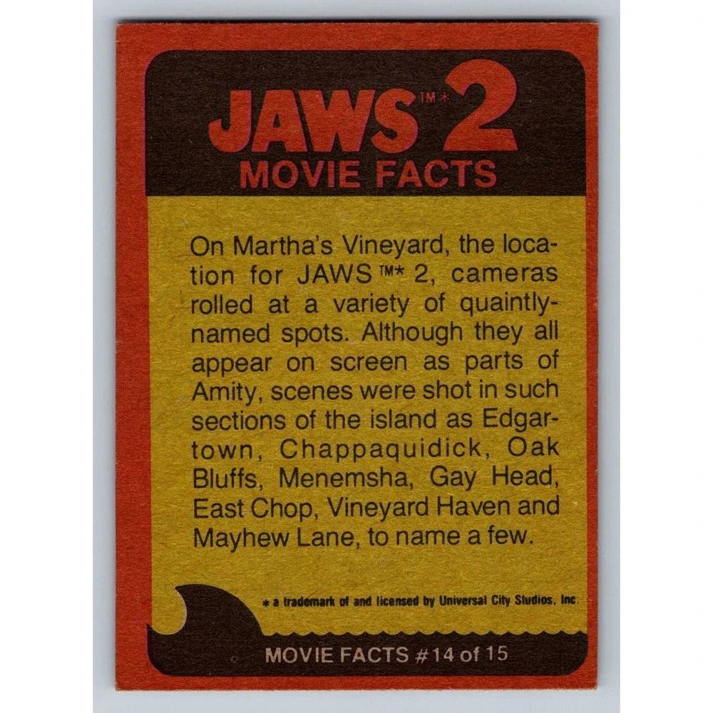 JAWS 2 The Monster Attacks! 1978 Movie Facts #47 Universal City Studios